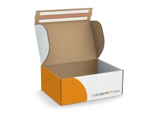 Hinged-lid box with adhesive strip - FEFCO 0885